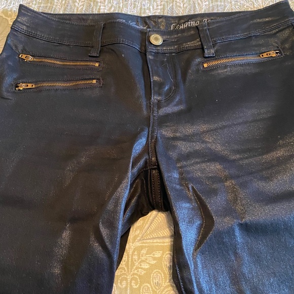 The Limited Denim Shiny Black Straight Leg Jeans a WHBM brand - Picture 2 of 7